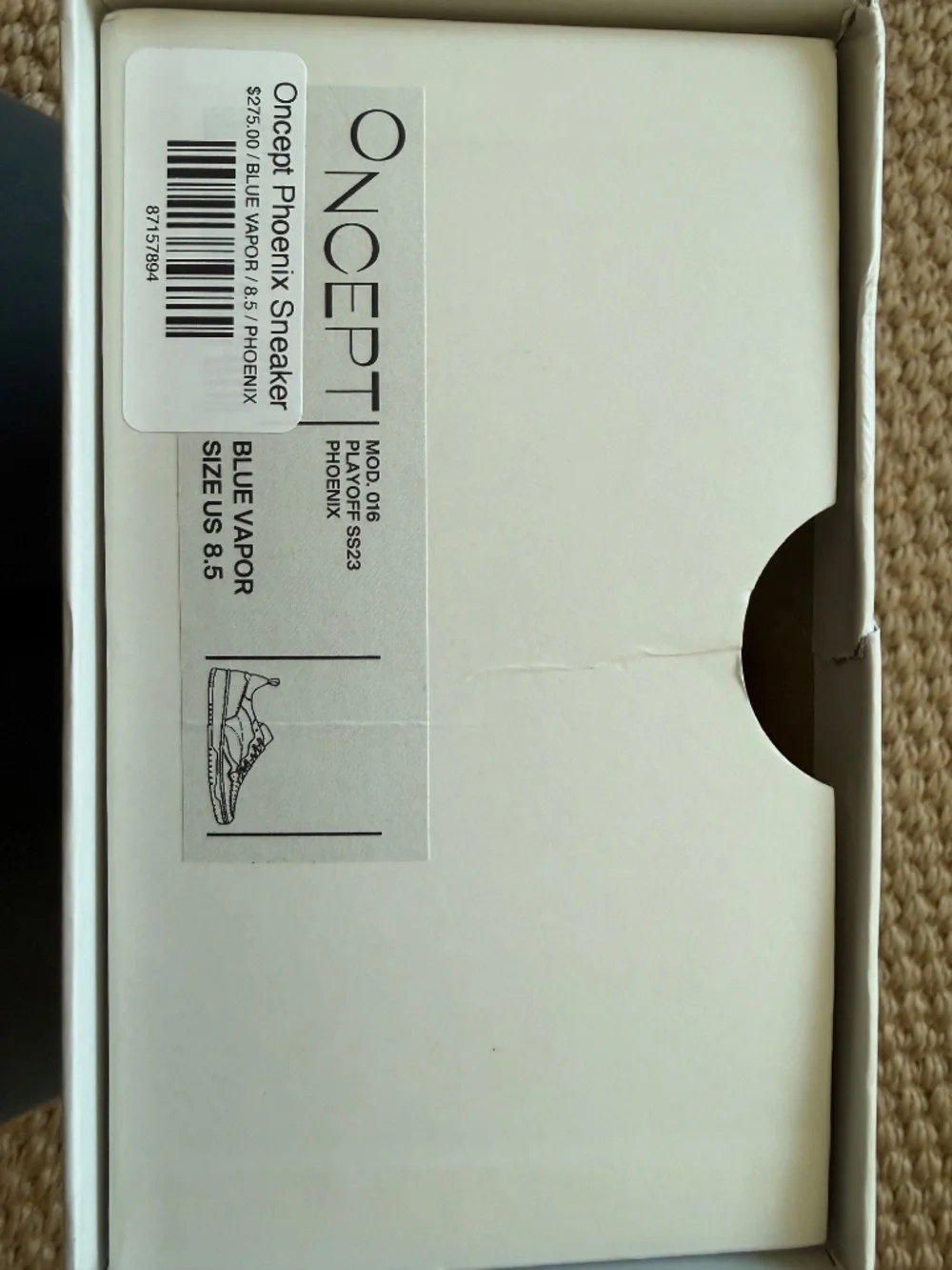 OnCept Phoenix sneaker in Blue Vapor Size 8.5